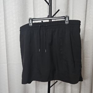 Black Drawstring Skort